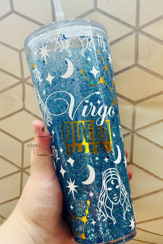Zodiac Themed Snow-globe Tumbler.