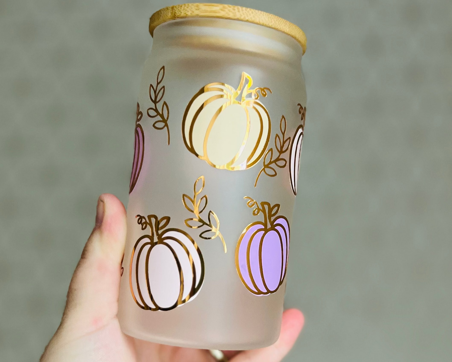 Pumpkin Libby Glass Can