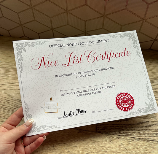 Nice List Certificate