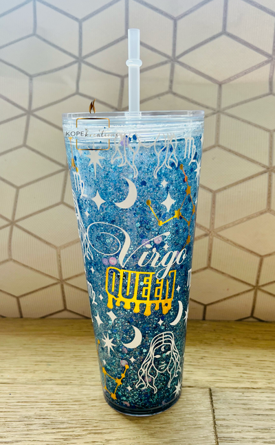 Zodiac Themed Snow-globe Tumbler.