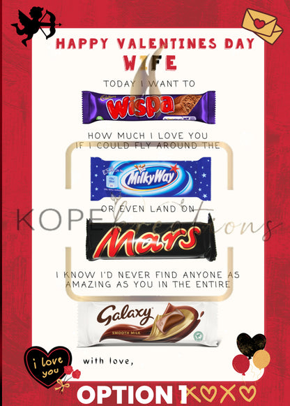 Valentine’s Day Chocolate Cards